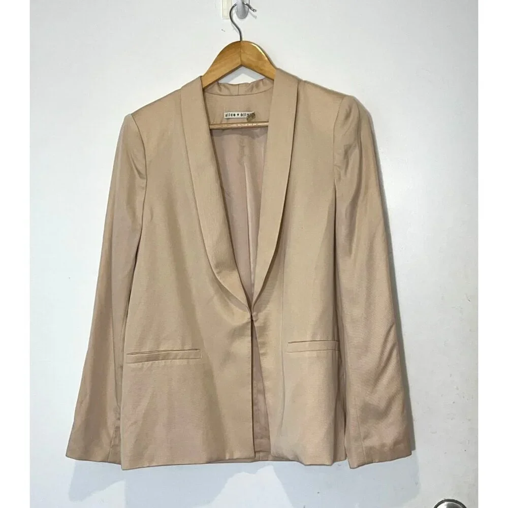Alice + Olivia Womens Camel Blazer Size M